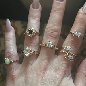 Rings all plated in gold, rose gold, white gold or silver $15 each